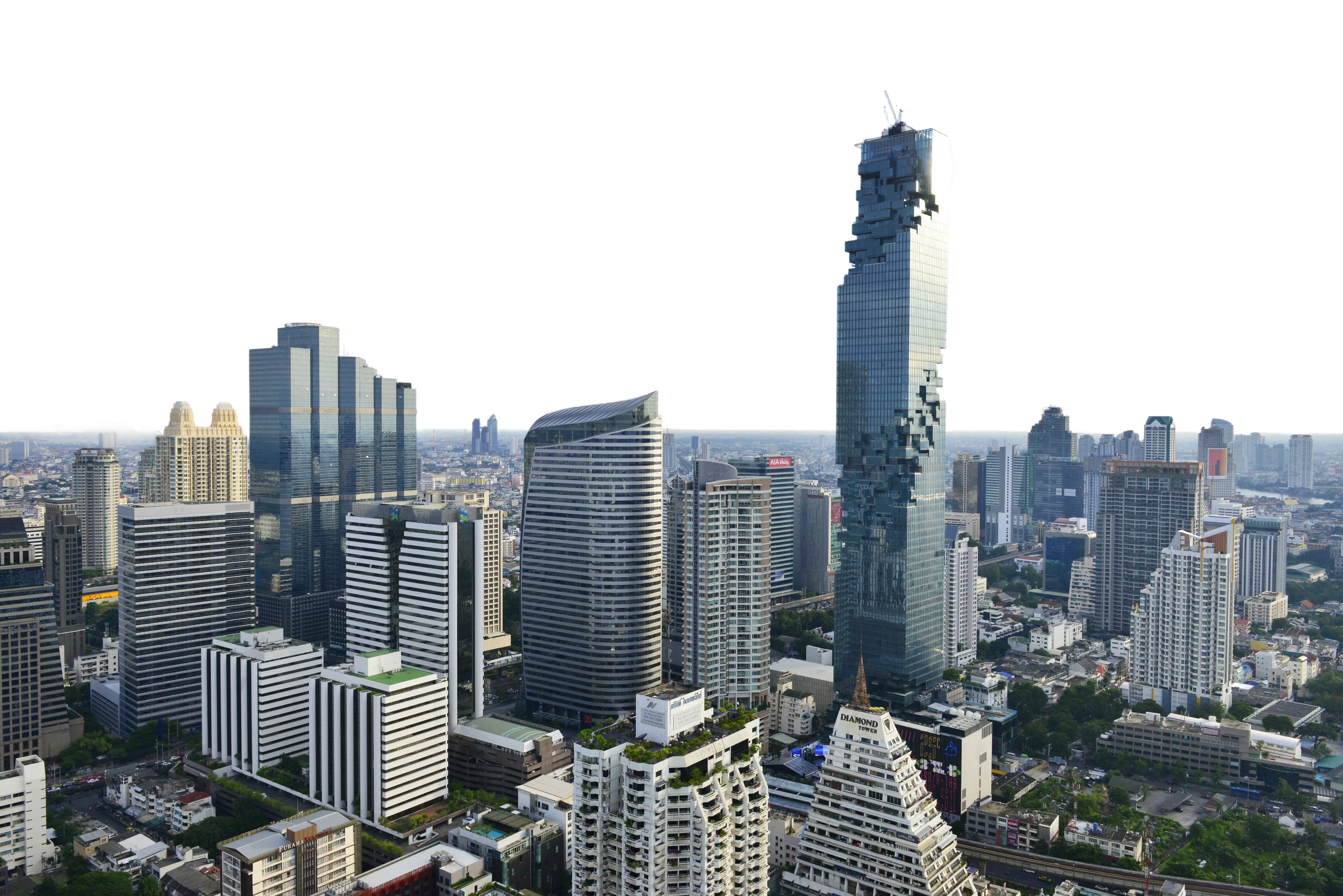Bangkok City Skyline with Mahanakhon Tower