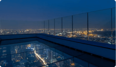 Mahanakhon SkyWalk Glass Floor at Night