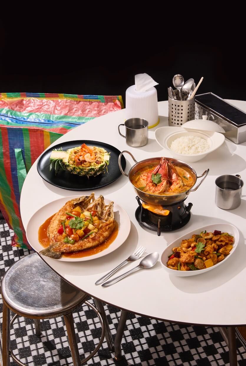 Thai Seafood Dinner Spread