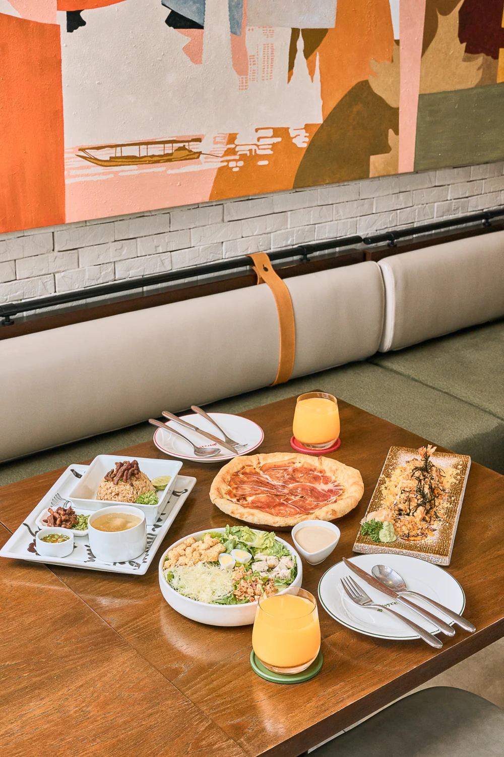 Dining Spread at Mahanakhon Eatery
