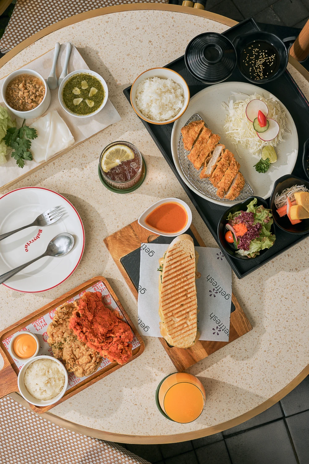 Assorted Dishes at Mahanakhon Eatery