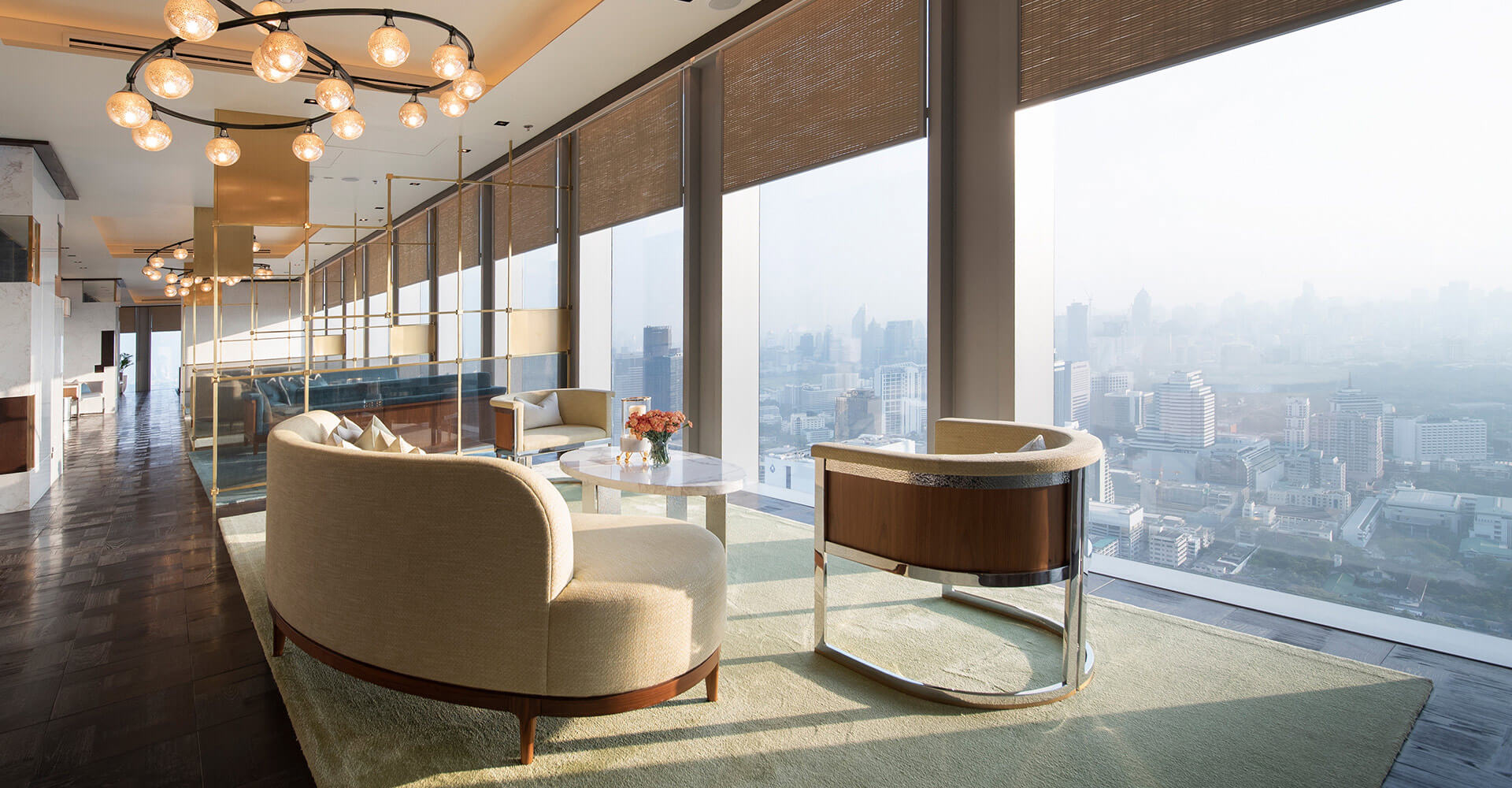 Luxury Penthouse Lounge with Bangkok City View