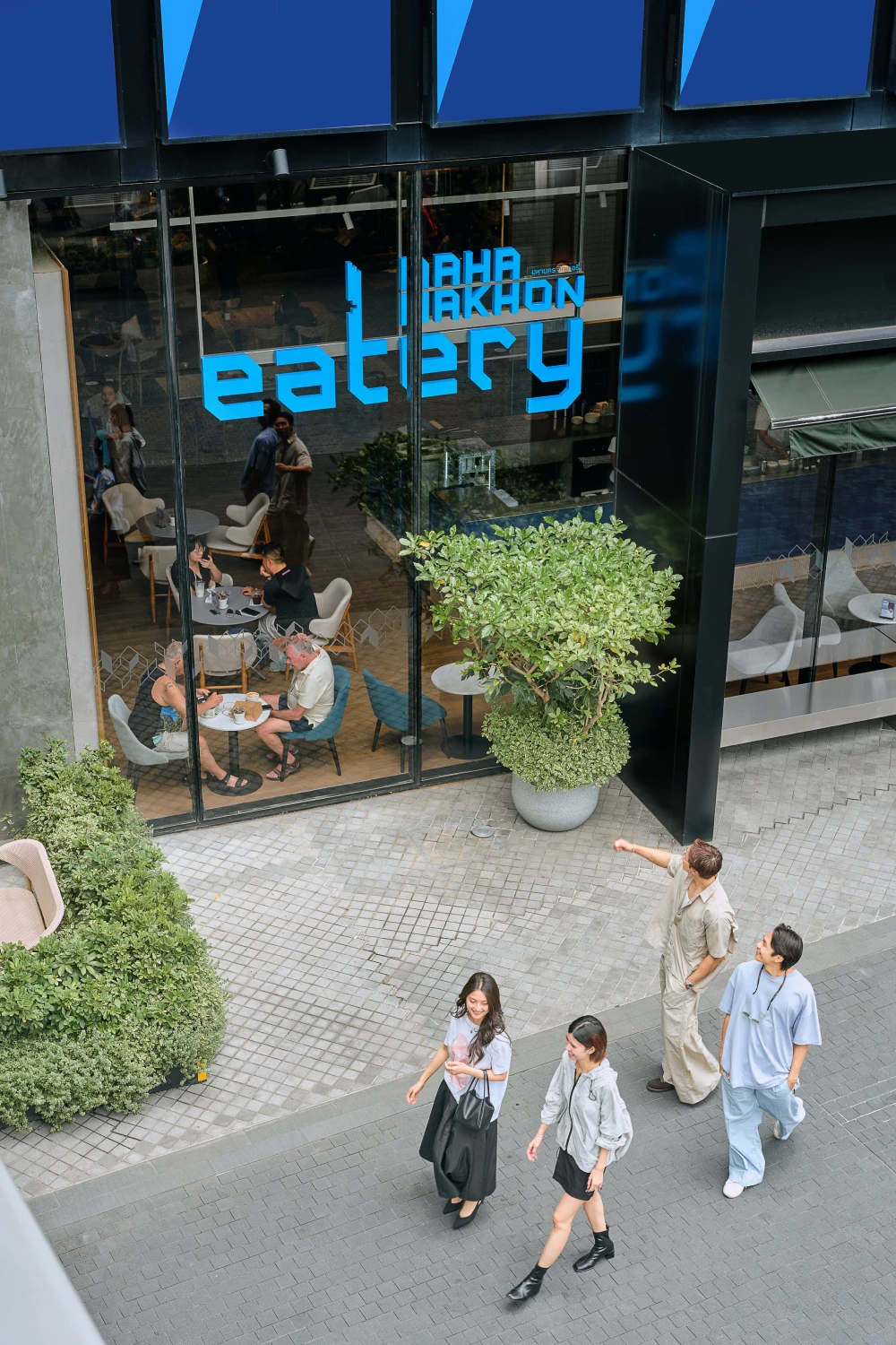 Mahanakhon Eatery Entrance and Outdoor Plaza