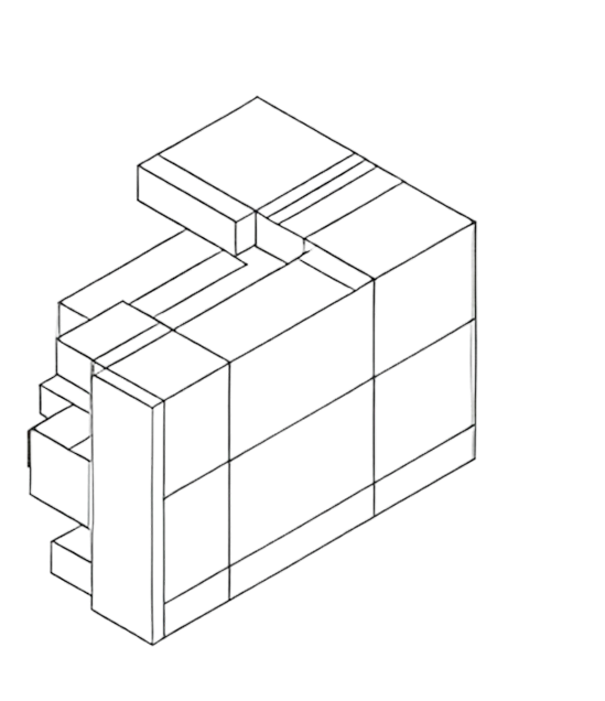 Mahanakhon Cube Architectural Wireframe