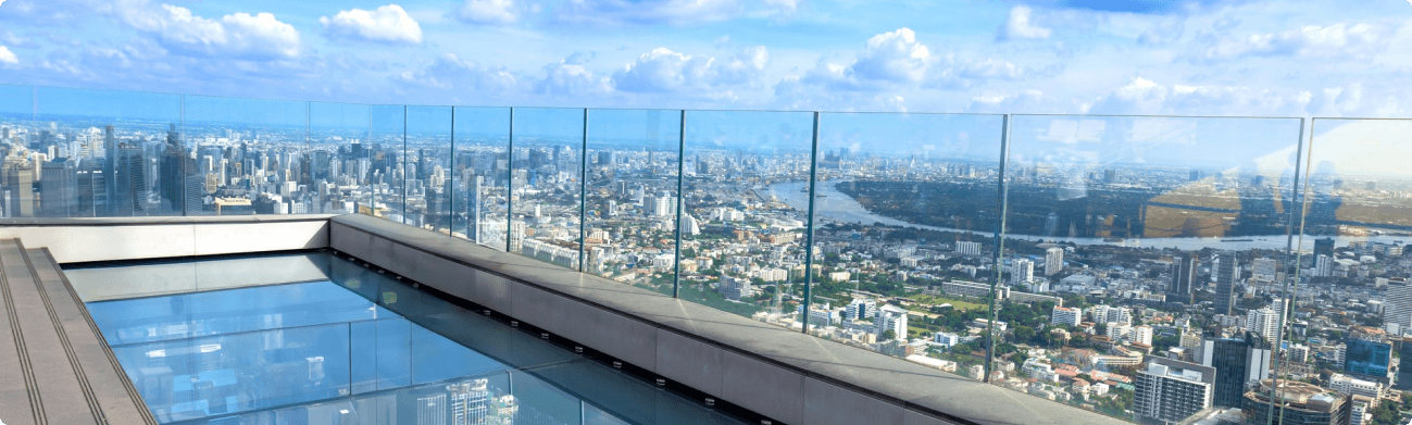 Panoramic View from Mahanakhon SkyWalk