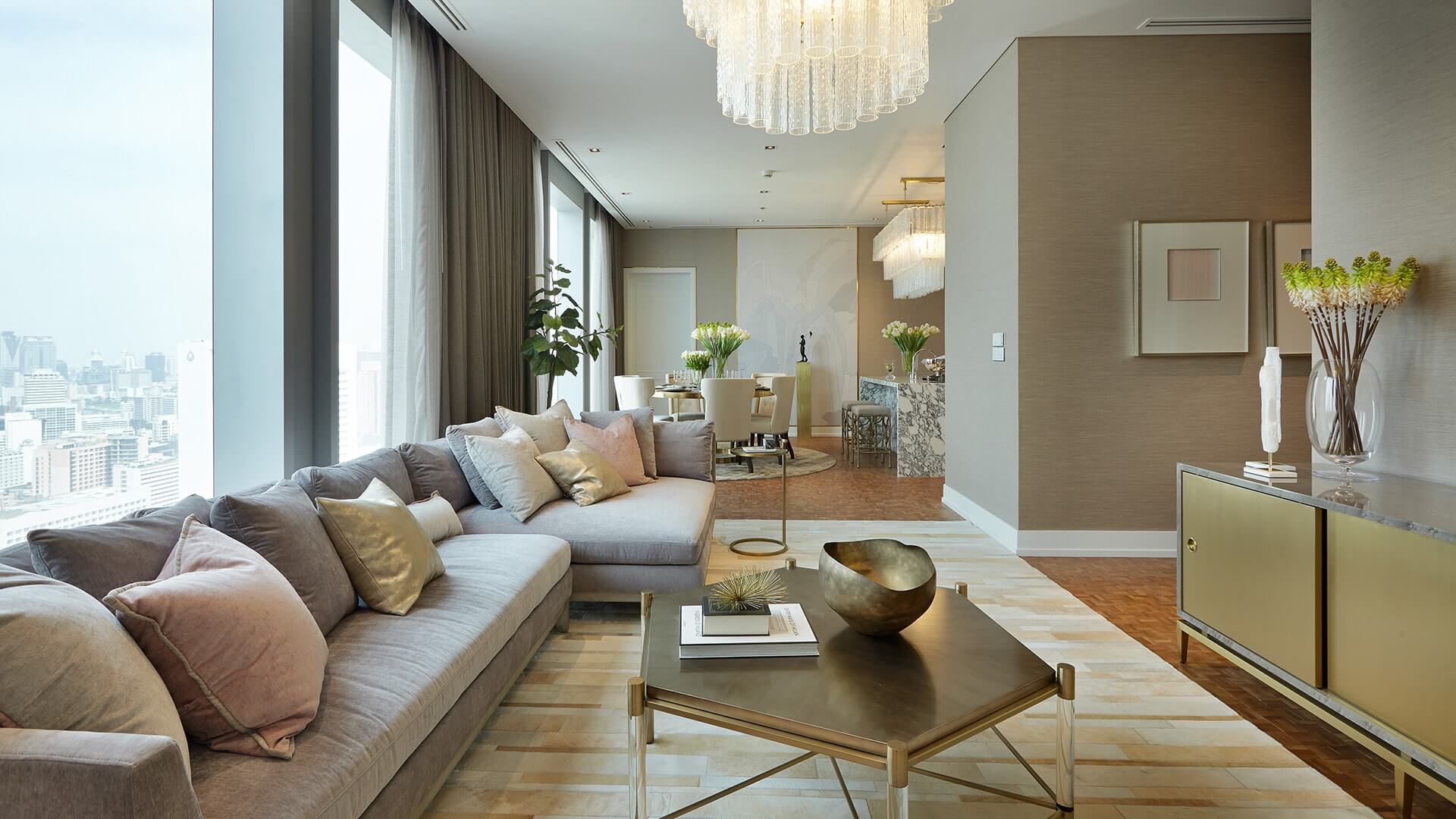 Modern Luxury Open-Plan Living Room