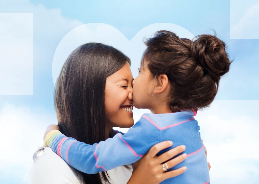 Heartwarming Moment of Mother and Child Hugging