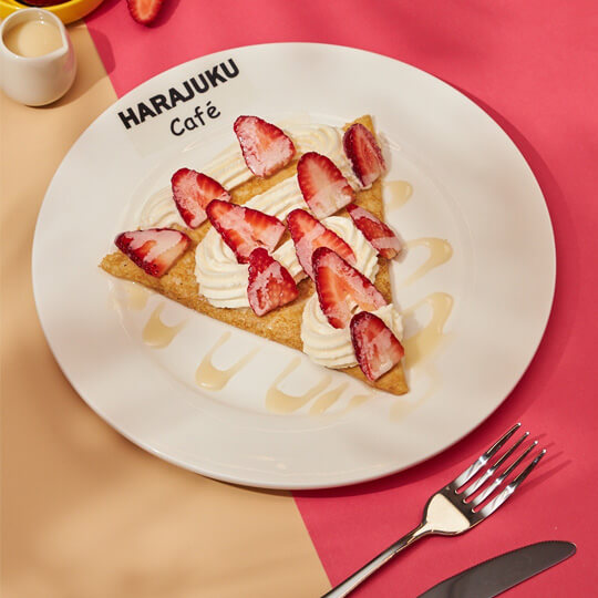 Strawberry Whipped Cream Crepe at Harajuku Cafe