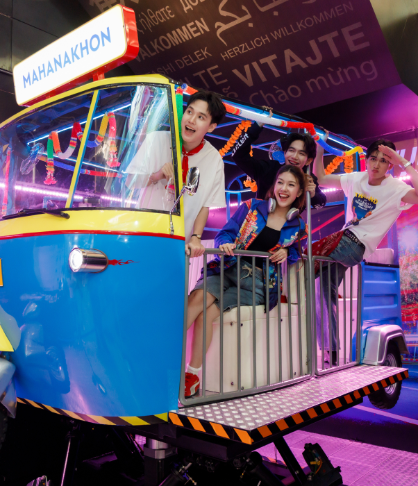 Visitors in Mahanakhon Tuk Tuk Simulator
